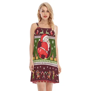 Twerking Santa Funny Hawaiian Christmas Dress