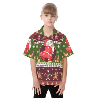 Twerking Santa Christmas Hawaiian Shirt For Kids