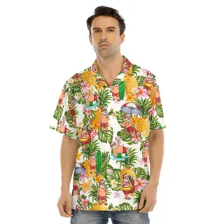 Tropical Santa Claus Christmas Hawaiian Shirt