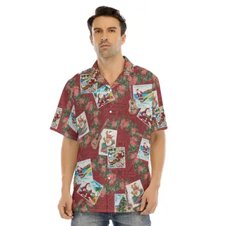 Vintage Santa Christmas Hawaiian Shirt