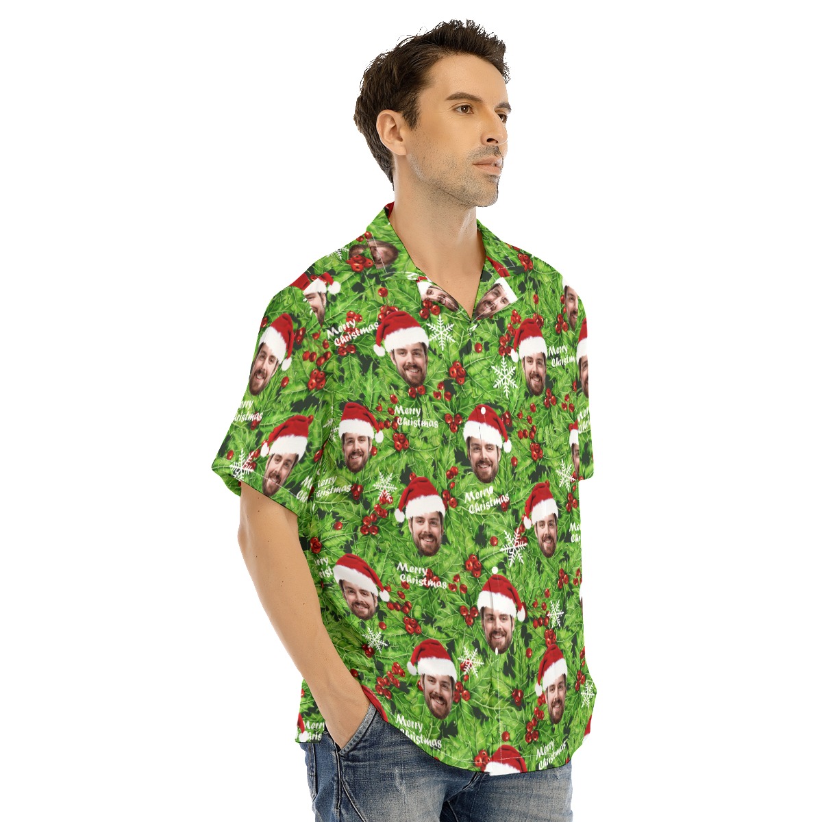 Christmas Hawaiian Shirt Custom Face