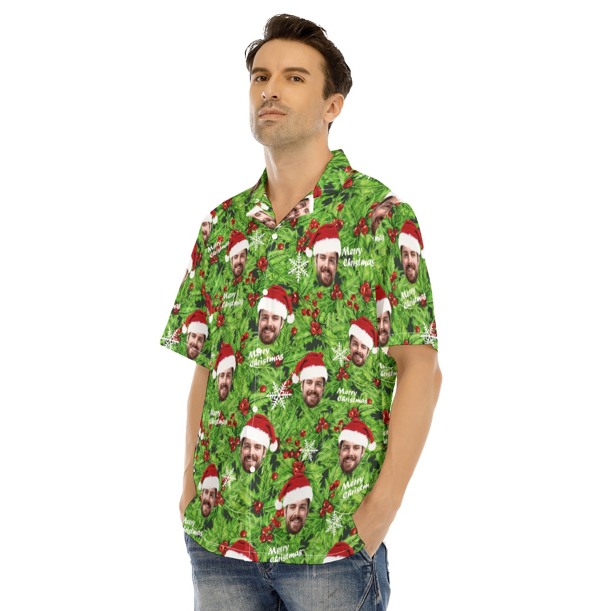 Christmas Hawaiian Shirt Custom Face