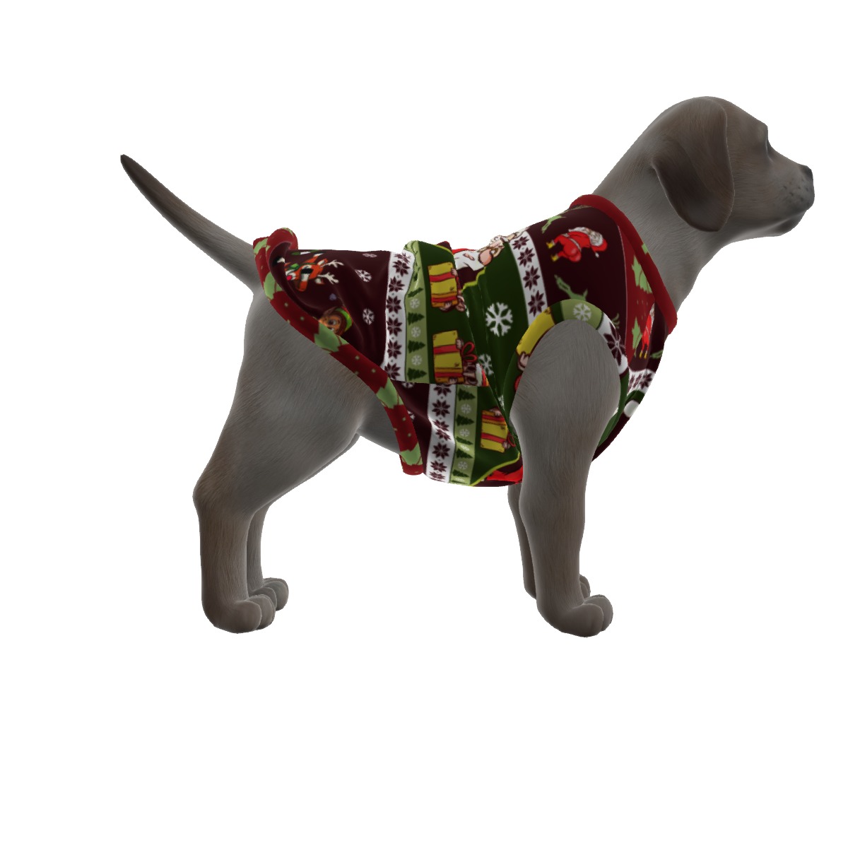 Funny Santa Christmas Hawaiian Shirt For Dogs Matching With Family