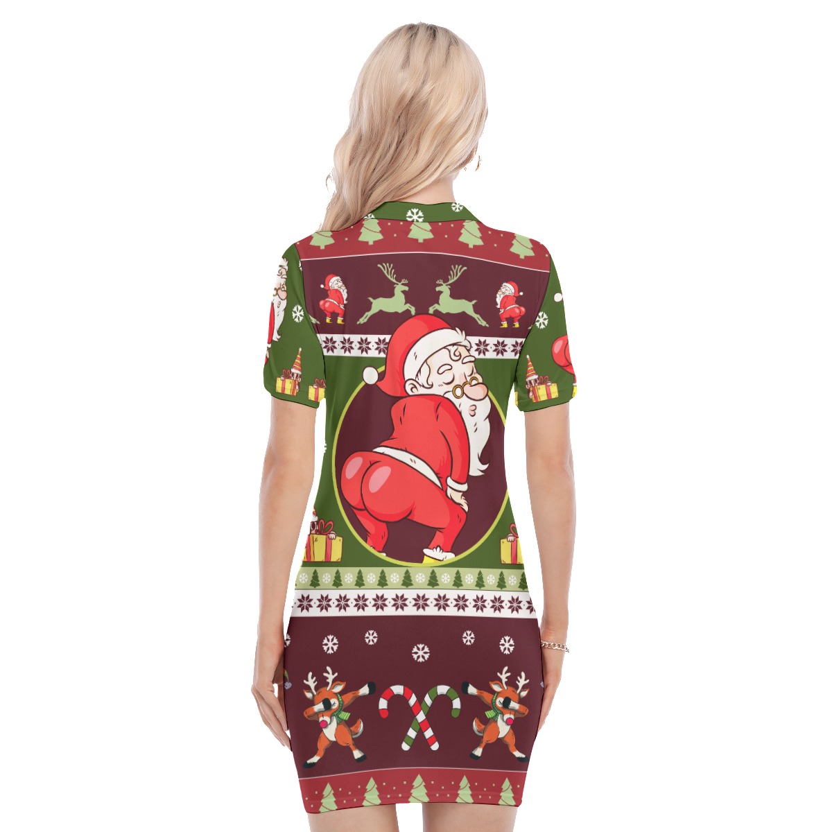 Funny Santa Twerking Christmas Dress Hawaiian