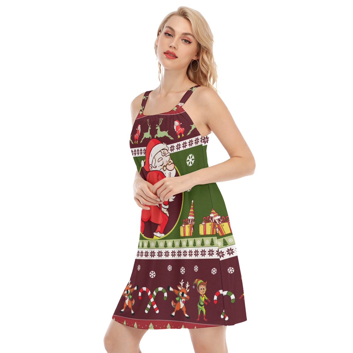 Twerking Santa Funny Hawaiian Christmas Dress