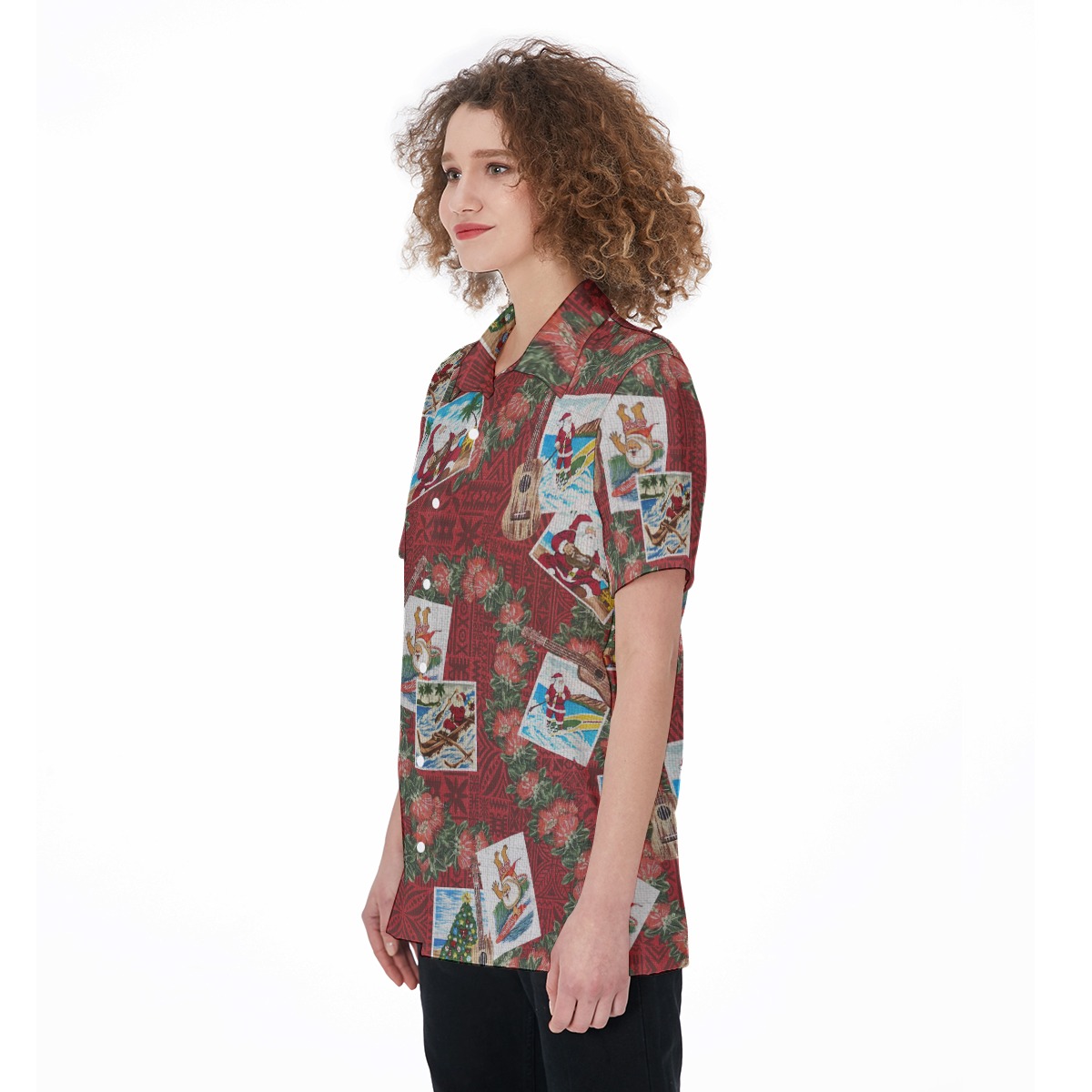 Amazing Santa Christmas Hawaiian Shirt For Women
