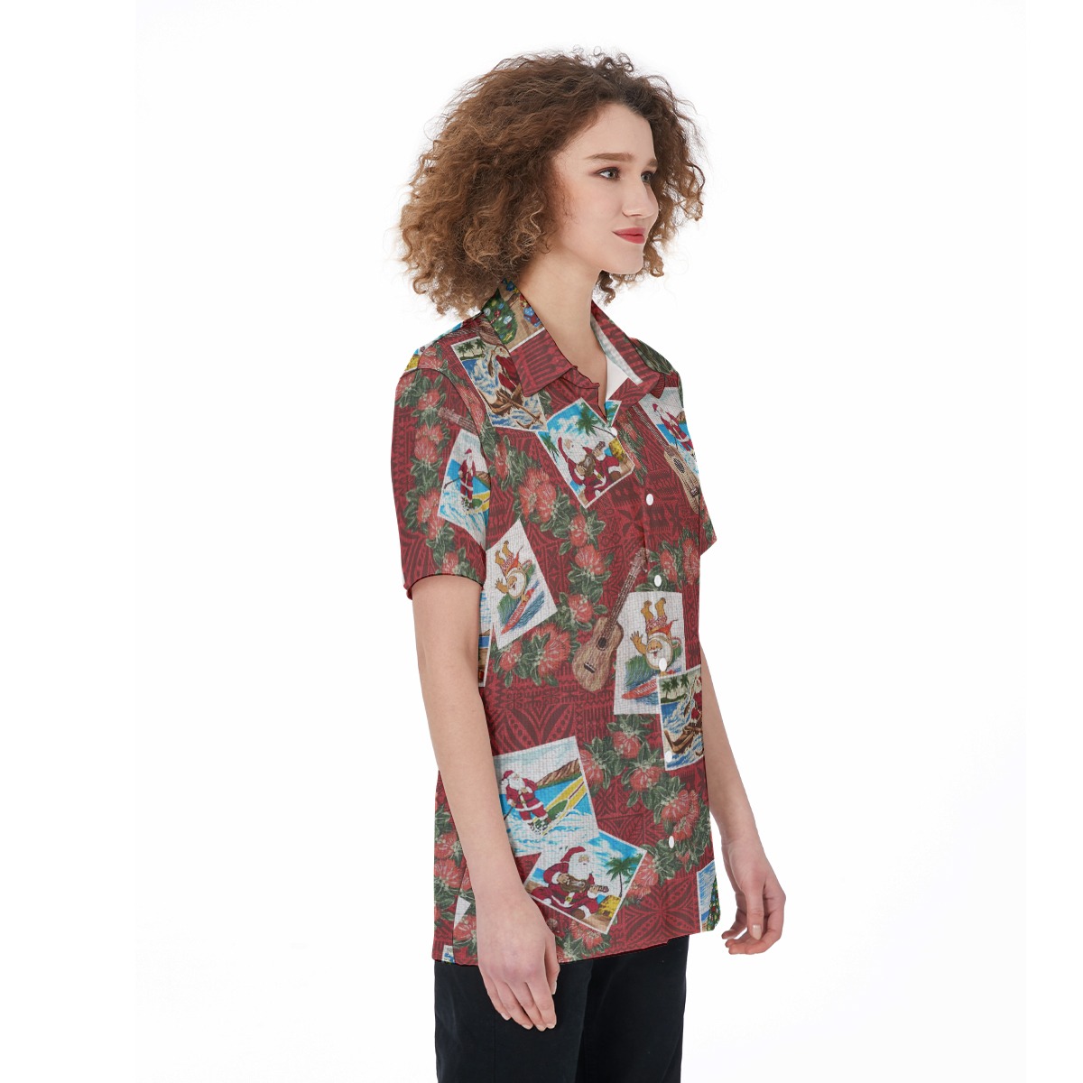 Amazing Santa Christmas Hawaiian Shirt For Women