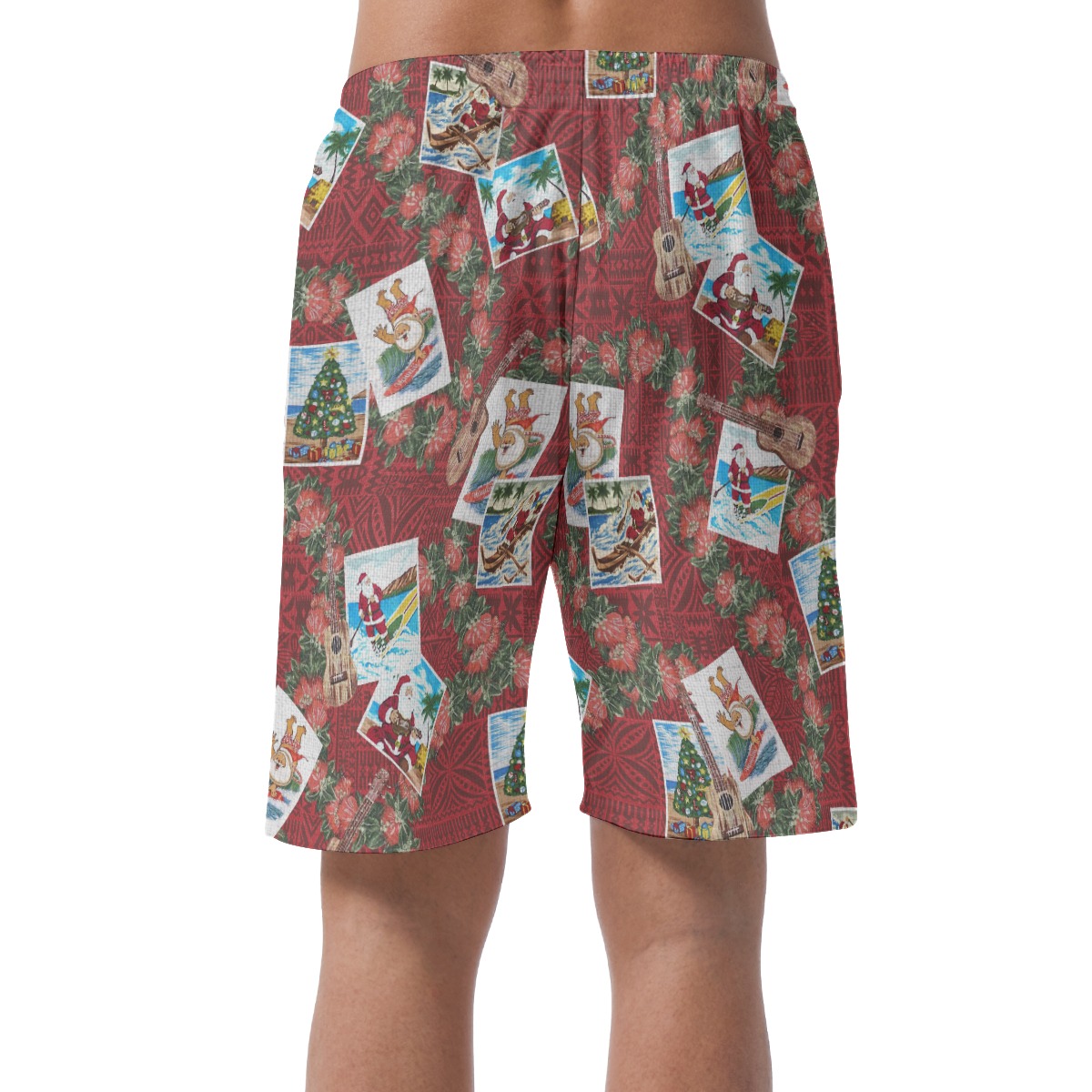 Christmas Santa Hawaiian Beach Shorts For Men