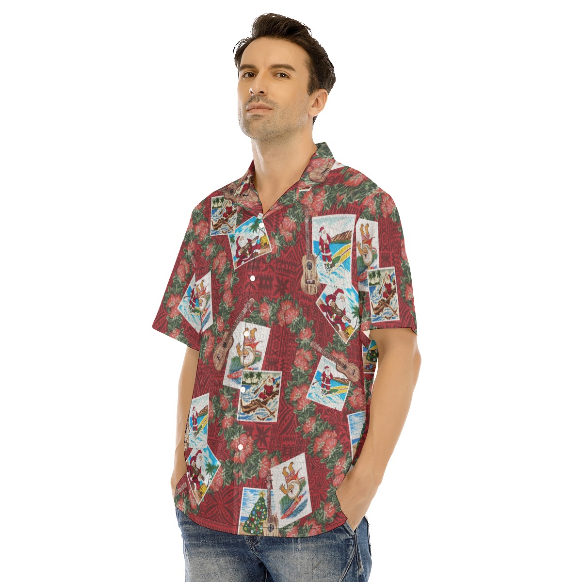 Vintage Santa Christmas Hawaiian Shirt