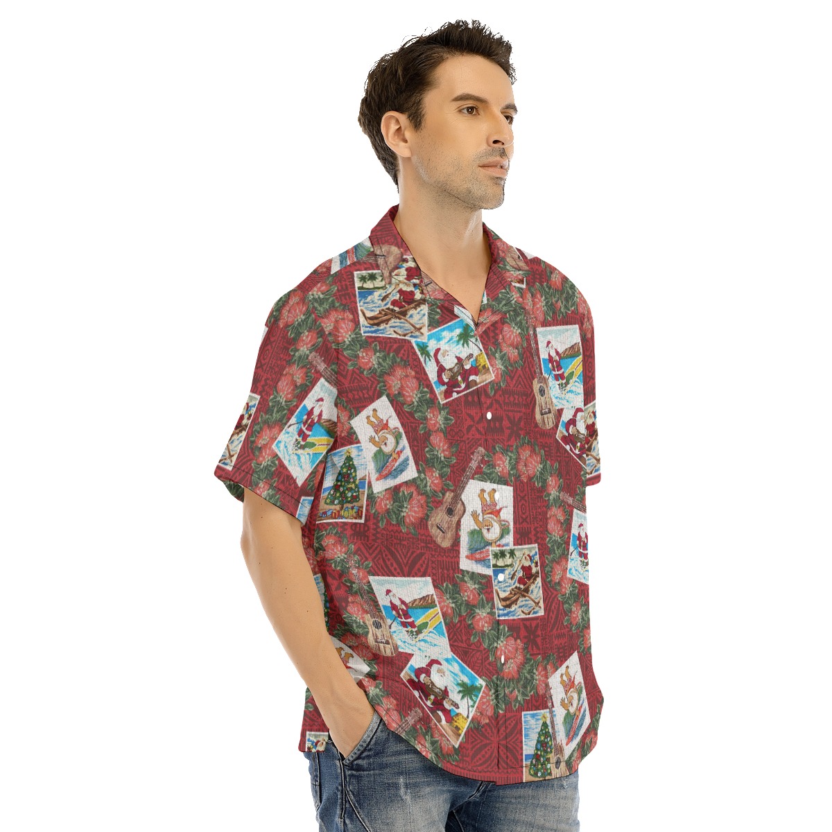 Vintage Santa Christmas Hawaiian Shirt