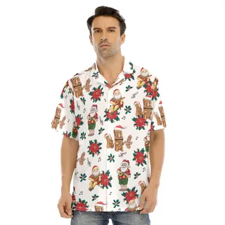 Cute Santa Claus Playing Ukelele Hawaiian Shirt