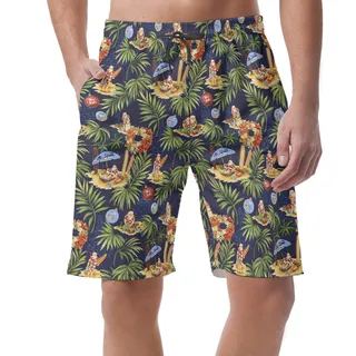 Christmas Santa Claus On Beach Aloha Shorts For Men