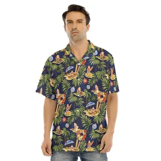 Tropical Christmas Santa Hawaiian Shirt