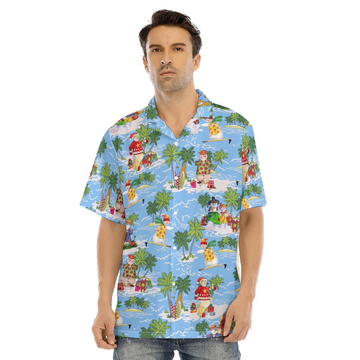 Amazing Snowman Christmas Hawaiian Shirt - variant image 1