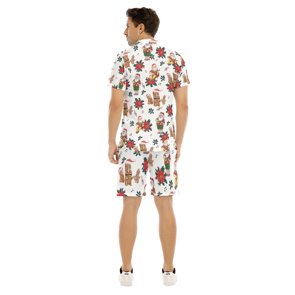 Christmas Santa Claus Hawaiian Shirt And Shorts For Men