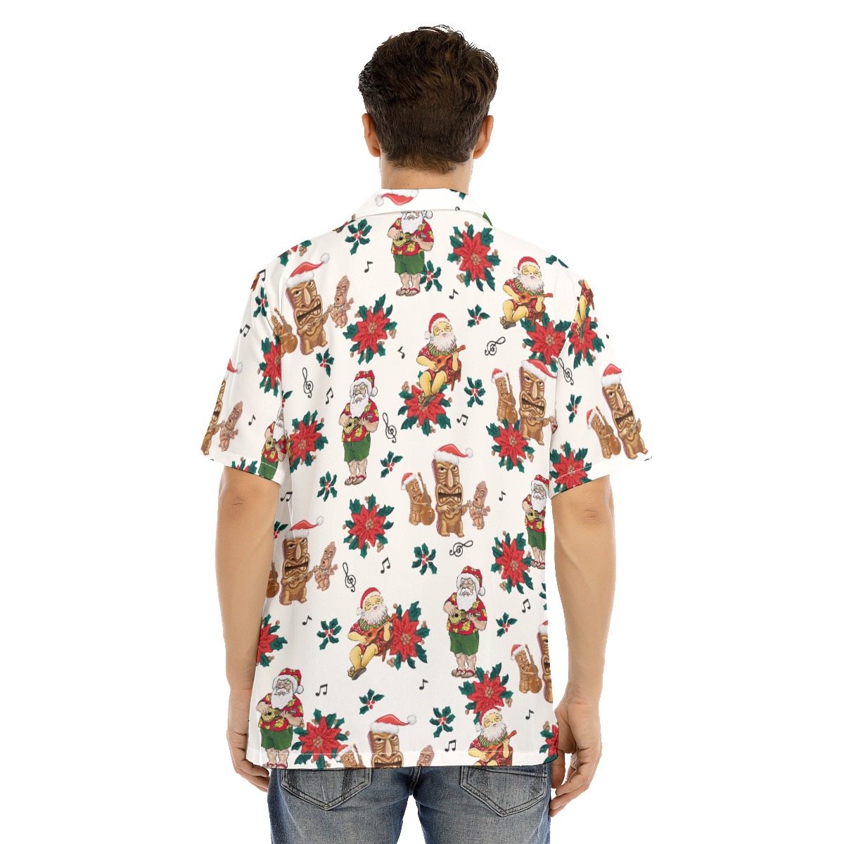 Cute Santa Claus Playing Ukelele Hawaiian Shirt