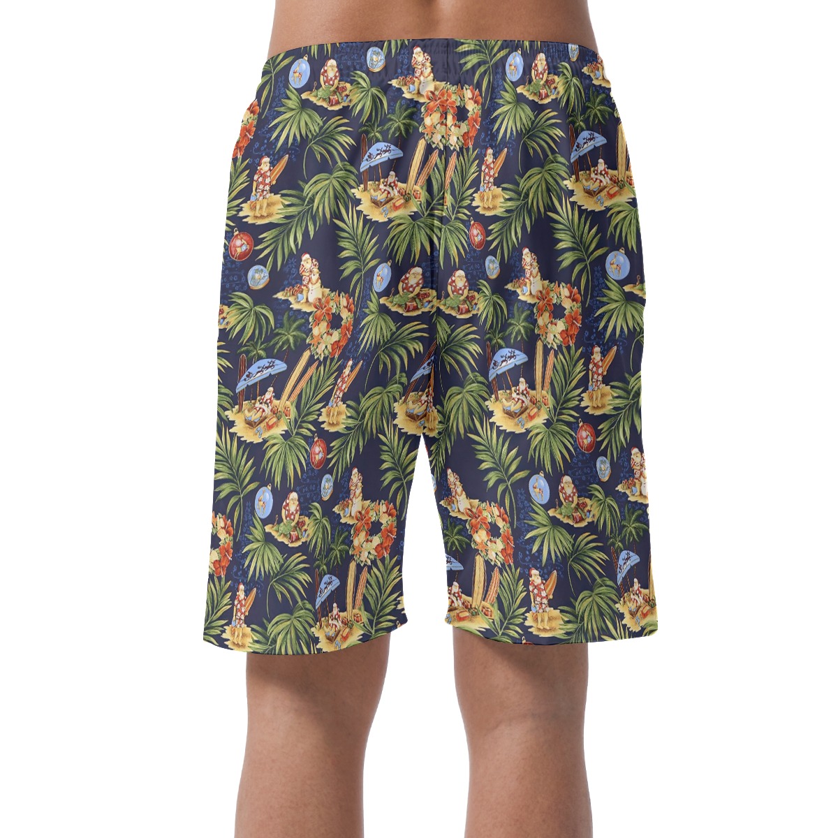 Christmas Santa Claus On Beach Aloha Shorts For Men