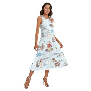 Christmas Snowman Aloha Dress With Pocket For Women
