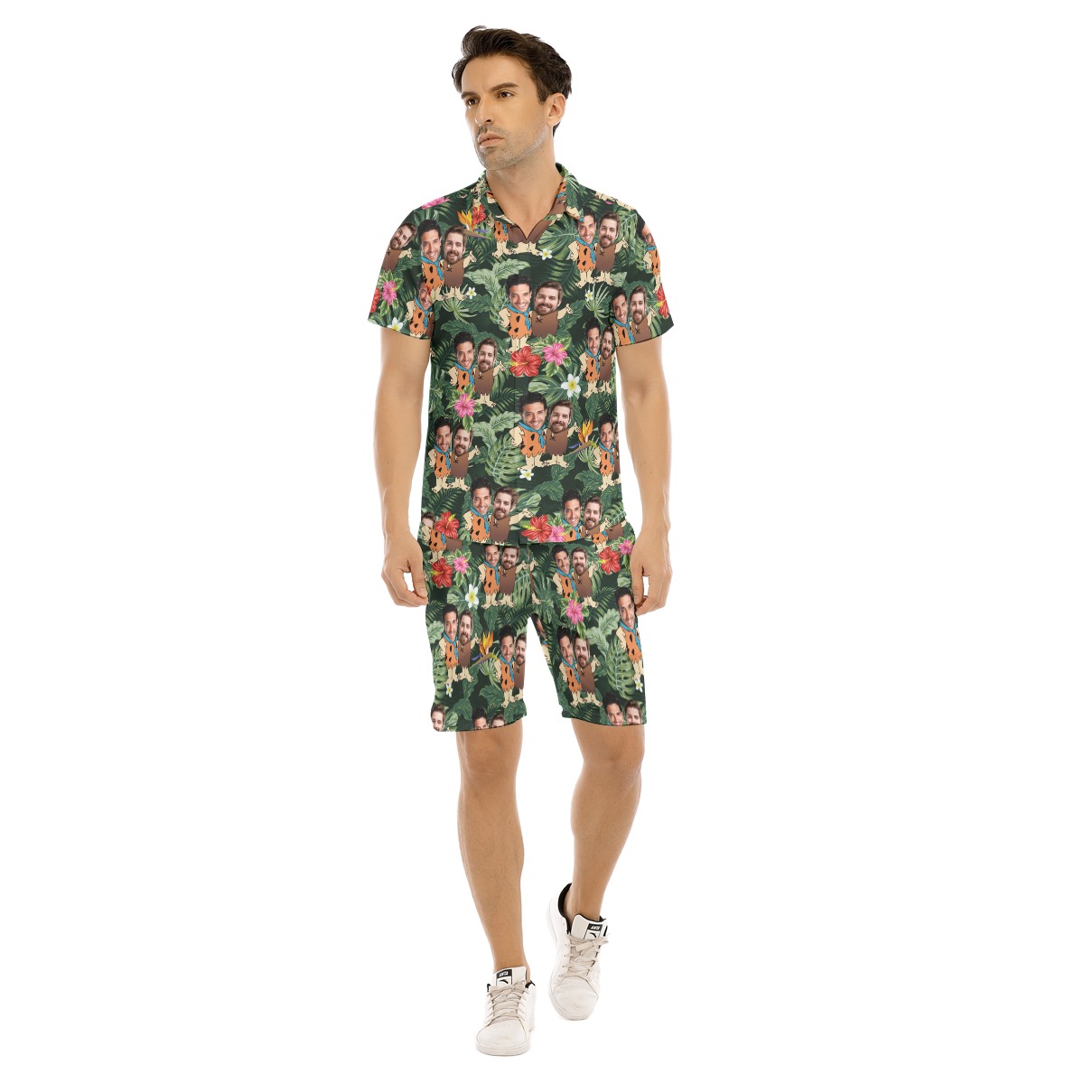 Custom Face Hawaiian Shirt Set For Matching - variant image 1