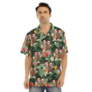 Custom Face Matching Hawaiian Shirt For Men