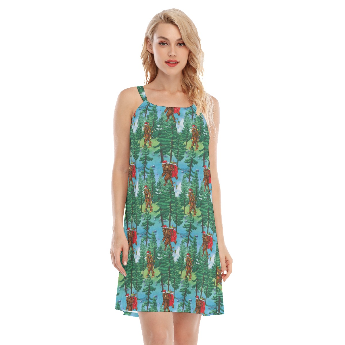 Bigfoot Christmas Aloha Outfit For Women - variant image 1