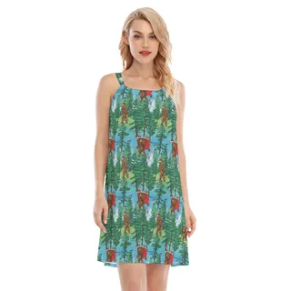 Bigfoot Christmas Aloha Outfit For Women
