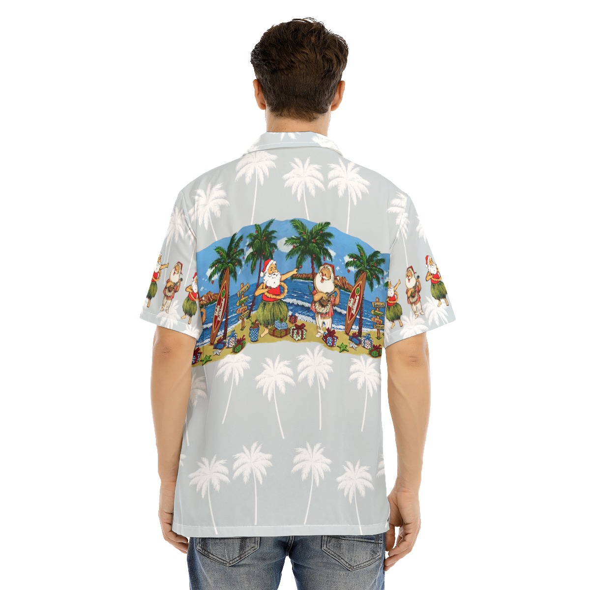 Santa Claus On Beach Christmas Hawaiian Shirt