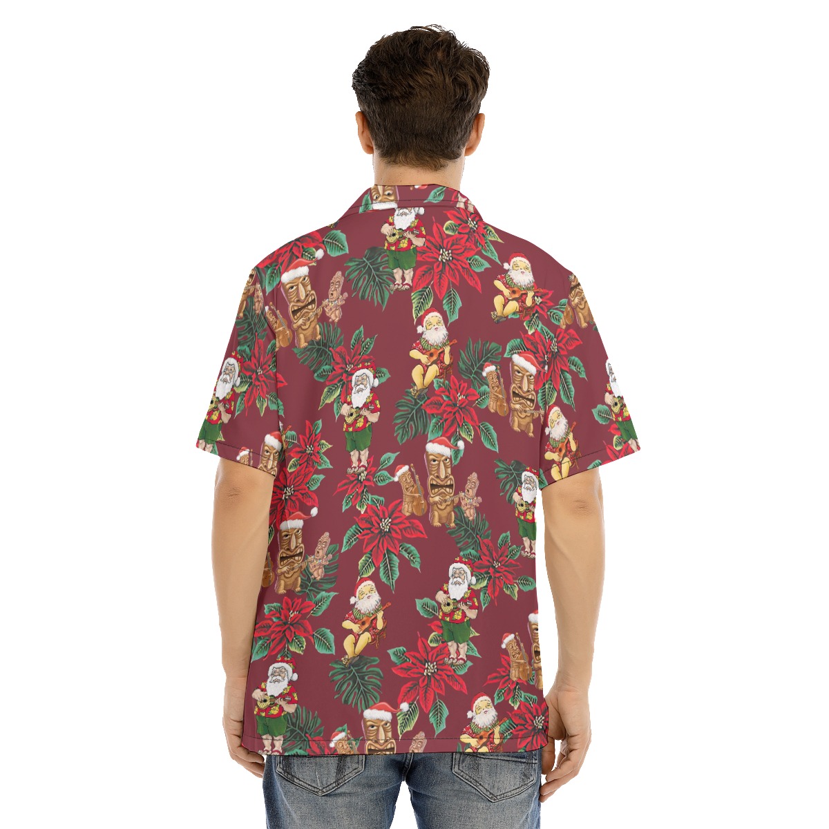 Christmas Tiki And Santa Hawaiian Shirt