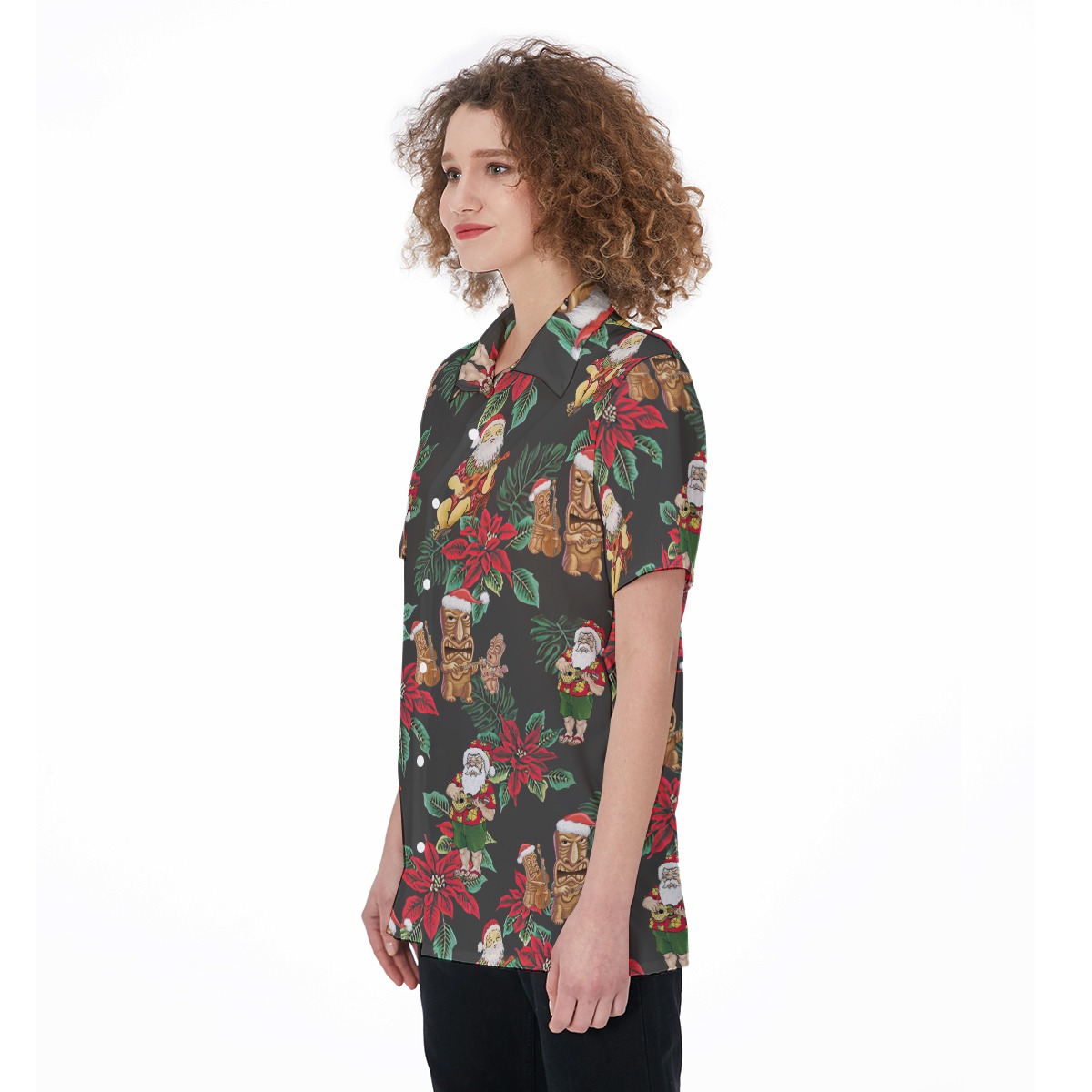 Santa Christmas Hawaiian Shirt For Women