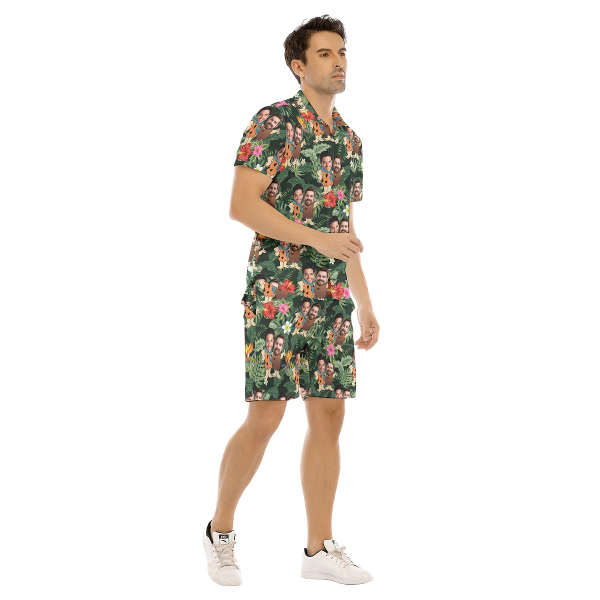 Custom Face Hawaiian Shirt Set For Matching