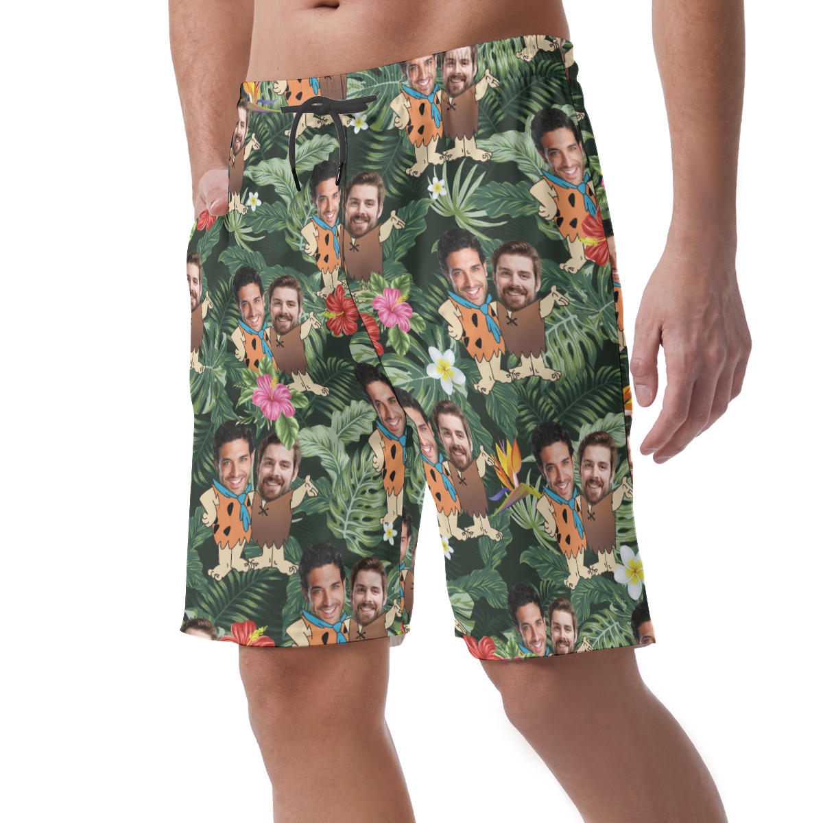 Custom Face Men's Hawaiian Shorts For Matching