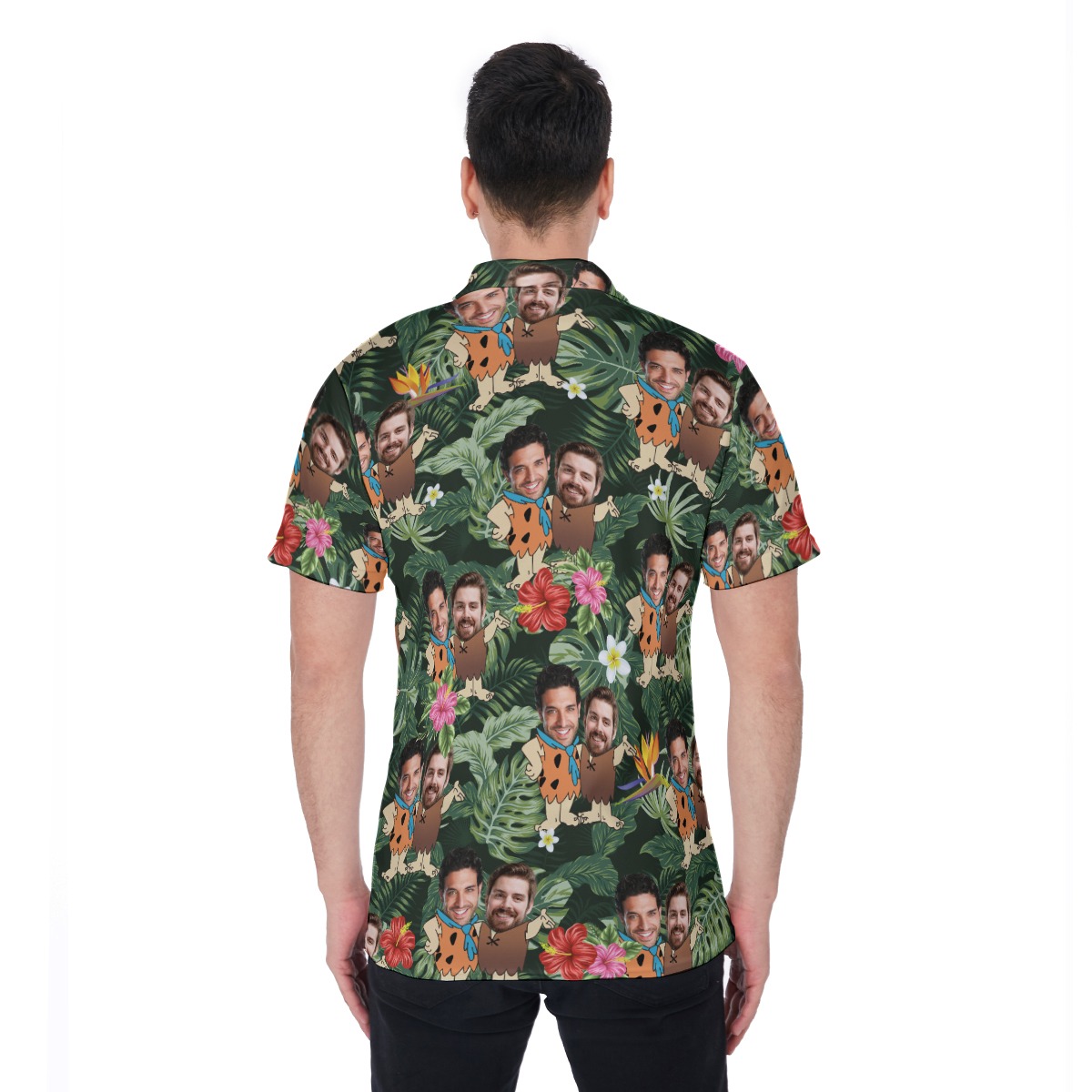 Custom Face Hawaiian Polo Shirt For Matching