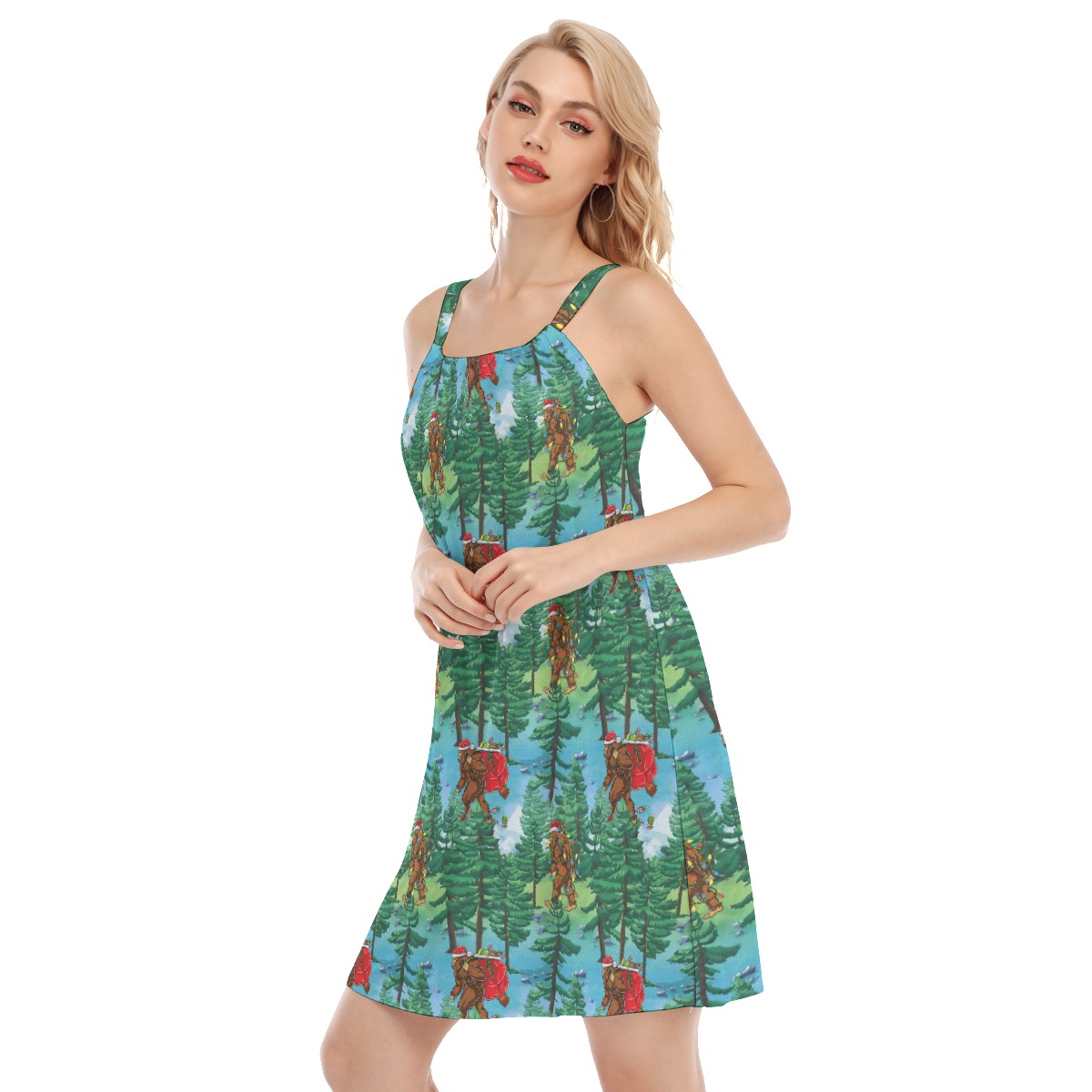 Bigfoot Christmas Aloha Outfit For Women
