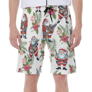 Santa Claus With Machine Gun Swim Trunks For Men