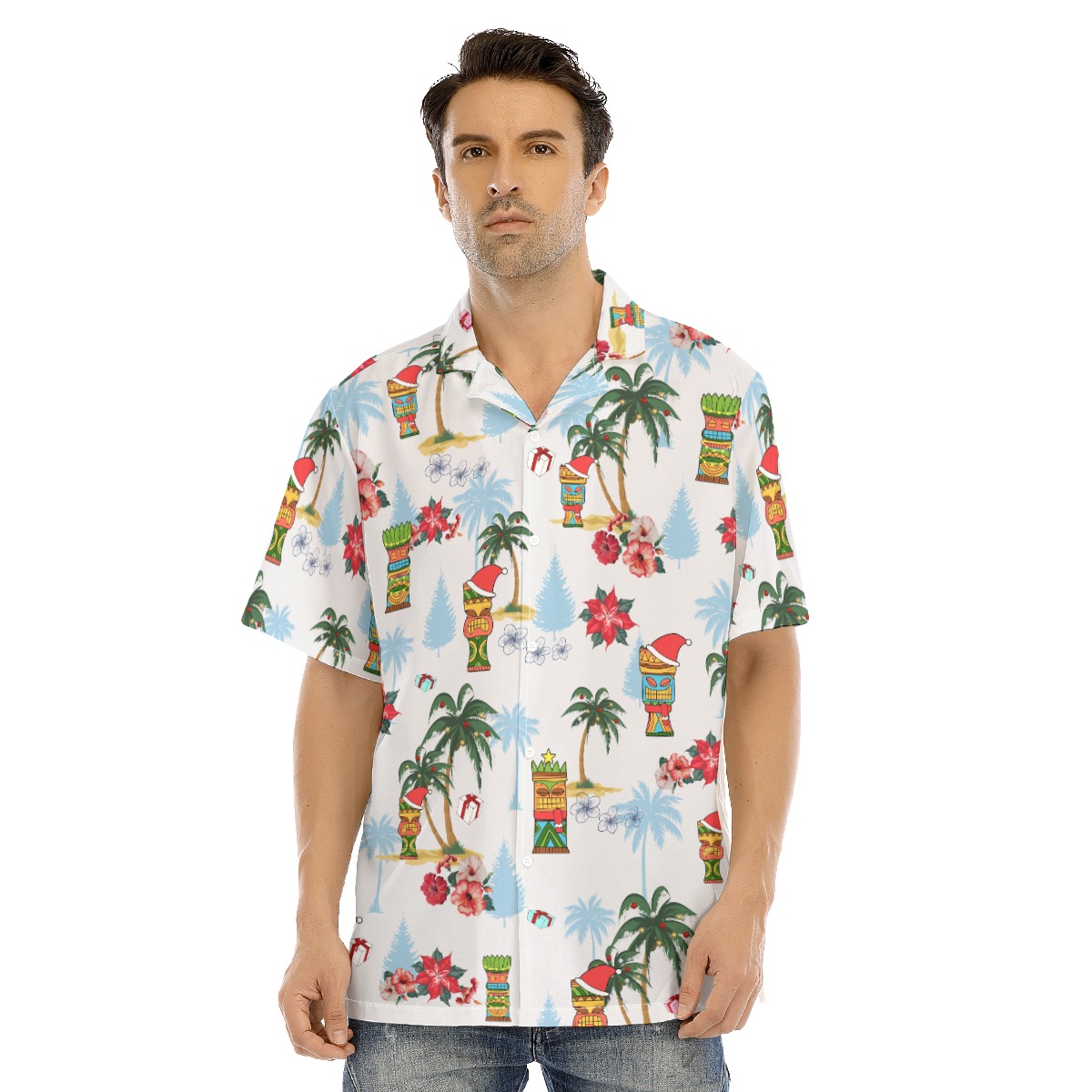 Tiki Christmas Hawaiian Shirt - variant image 1