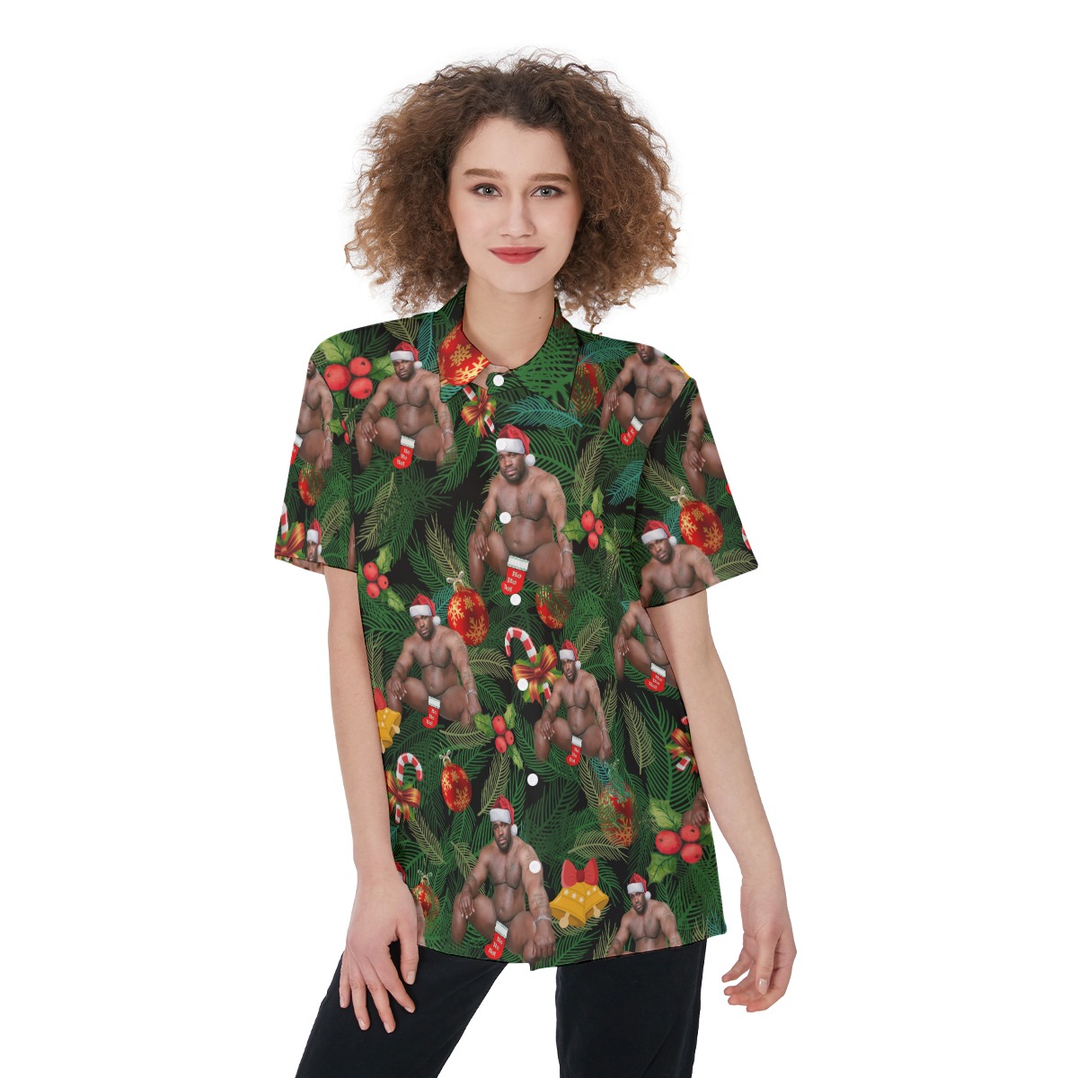 Barry Wood Christmas Hawaiian Shirt For Women - variant image 1