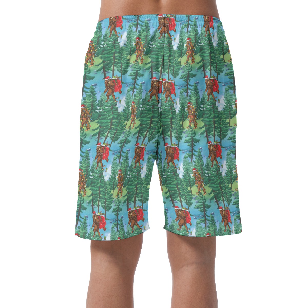 Christmas Bigfoot Men's Hawaiian Shorts