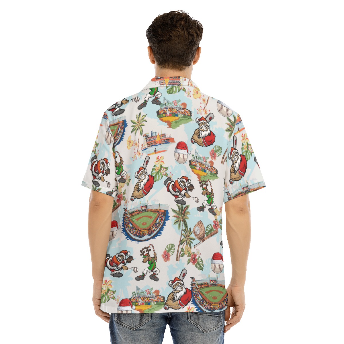 Baseball Santa Christmas Hawaiian Shirt