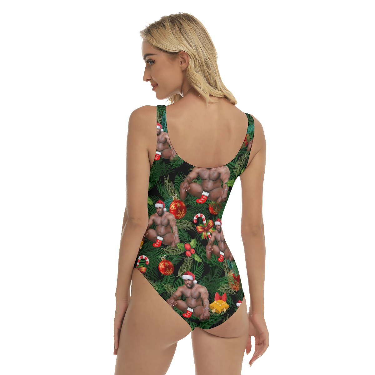 Funny Barry Wood Hawaiian One Piece Swimsuit For Women