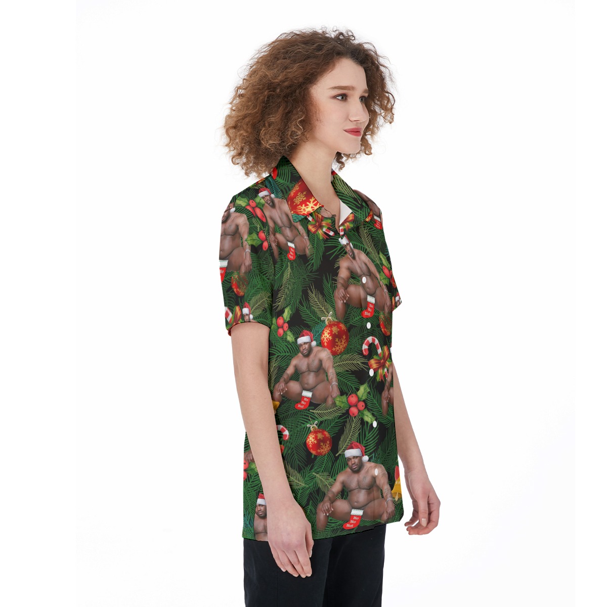 Barry Wood Christmas Hawaiian Shirt For Women