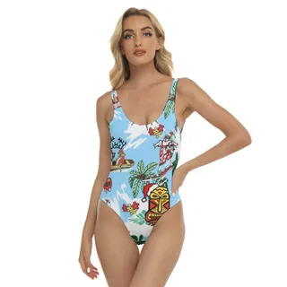 Tropical Christmas Hawaiian Swimsuit For Women