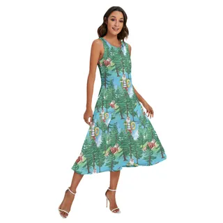 Christmas Vacation Santa Hawaiian Dress For Women