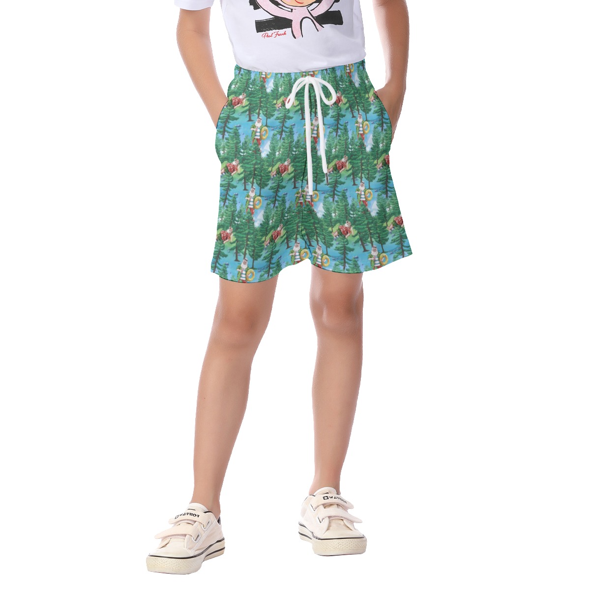 Cute Santa Christmas Hawaiian Shorts For Kids - variant image 1