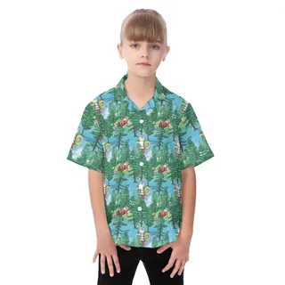 Santa Kid's Christmas Hawaiian Shirt