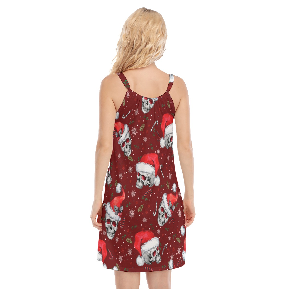 Unique Skull Christmas Hawaiian Cami Dress