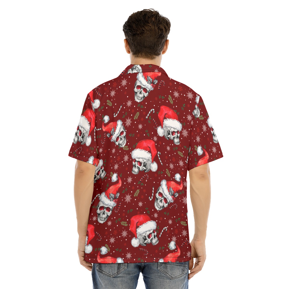 Skull Christmas Red Hawaiian Shirt