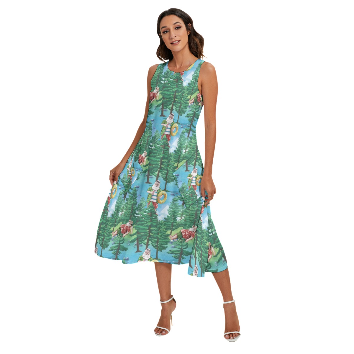 Christmas Vacation Santa Hawaiian Dress For Women