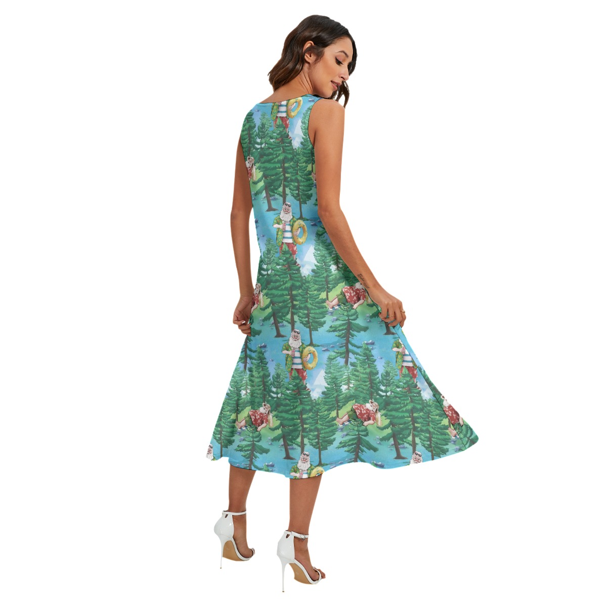 Christmas Vacation Santa Hawaiian Dress For Women