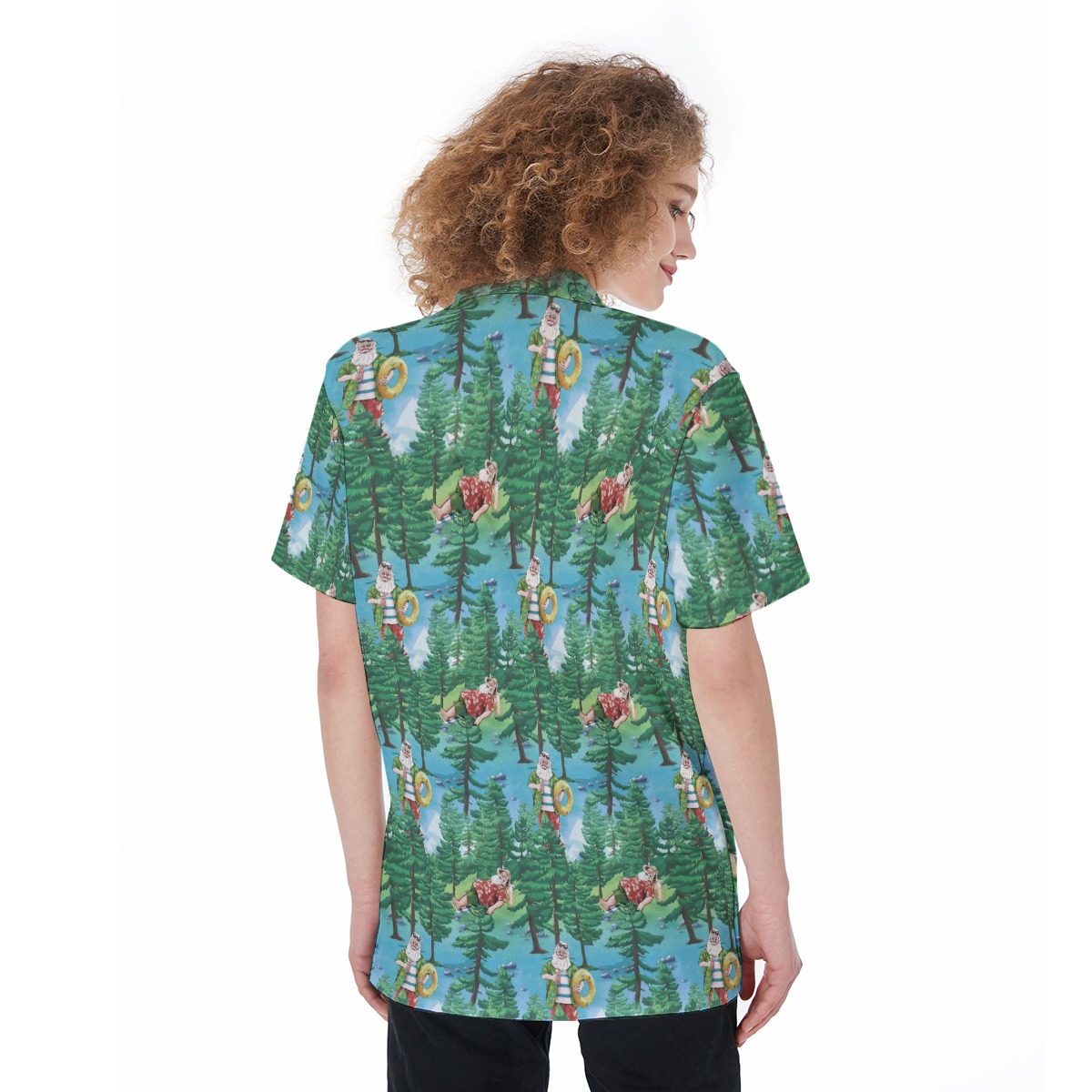 Funny Santa Christmas Hawaiian Button Up Shirt