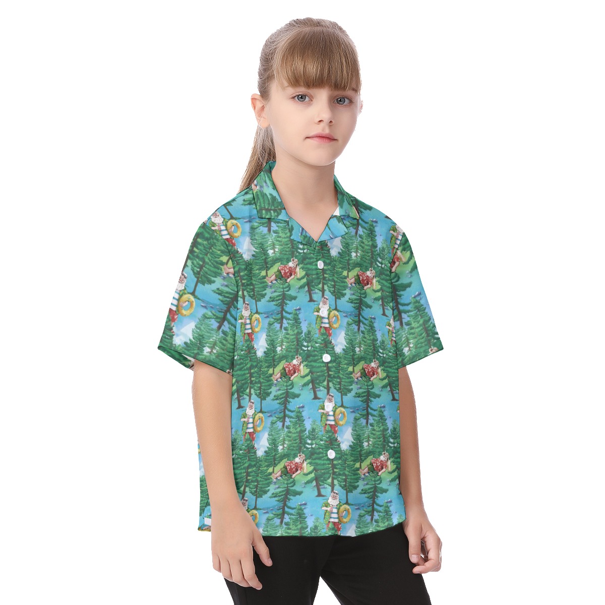 Santa Kid's Christmas Hawaiian Shirt